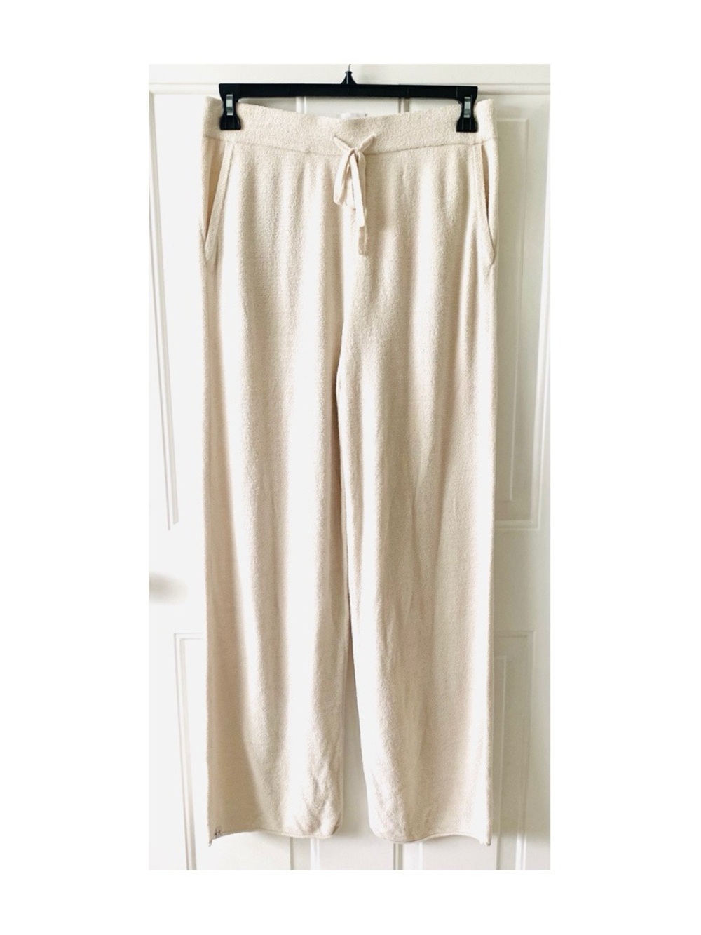Barefoot Dreams CozyChic Ultra Lite Rib Drawstring Pants Sz M - Almond